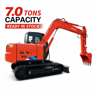 Excavadora de cadenas usada Hitachi ZX70 de 7 toneladas, miniexcavadora con motor modelo 2024 para agricultura con certificación EPA CE - Product Image 1