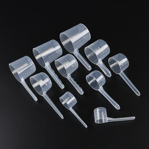 Juego de cucharas medidoras de plástico transparentes graduadas para cocina, repostería - Product Image 2