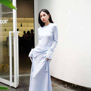 Suéter de Punto Coreano al por Mayor para Mujer, Top de Manga Larga con Cuello Redondo, Ropa de Invierno para Dama, Jersey de Punto - Product Image 3