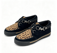 Chaussures basses de sport unisexe anti-odeur légères à lacets motif léopard noir - Idéales pour l'hiver et toutes occasions