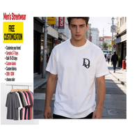 T-shirts en coton pur de qualité supérieure, style streetwear américain, imprimés de dessins animés, normcore/minimaliste, streetwear personnalisé