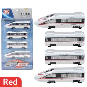 รถไฟ EMU รุ่นพรีเมียม ไดแคสต์ ความเร็วสูง แบบแม่เหล็กเชื่อมต่อ ดึงกลับได้ ผลิตจากโลหะผสม ของเล่นสำหรับเด็ก - Product Image 1
