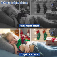 Mini caméra de sécurité AmViewing 2MP, angle de 90°, 1080P HD, surveillance vocale sans fil, contrôle par application, détection de mouvement, vision nocturne