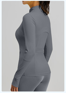 Camiseta Deportiva de Manga Larga para Mujer, con Bolsillos, Elástica, Transpirable, de Secado Rápido, para Yoga, Running y Deportes - Product Image 6