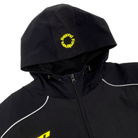 Survêtement de jogging en nylon réfléchissant avec logo brodé personnalisé par le fabricant, streetwear, coupe-vent, survêtement pour homme