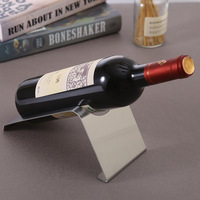Porte-vin en acier inoxydable en forme de sept, style européen, pour la maison