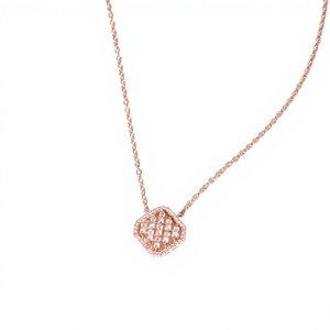 Moissanite IGI Certified Cluster Lab Diamond Pendant Necklace 10K 14K 18K Solid Gold Round Lab Diamond Proposal Pendant Necklace - Product Image 3