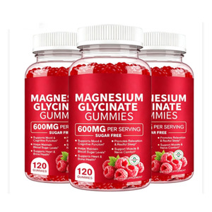 Gomitas de Glicinato de Magnesio Sin Azúcar con Vitamina D y B6 para Adultos - Relajación Corporal, Sueño, Soporte para Huesos y Articulaciones - Product Image 1