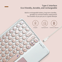 Teclado Inalámbrico BT Personalizado de ABS + Metal con Panel Táctil para Tablet, PC y Computadora