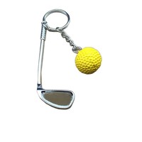 Nouveau porte-clés créatif en forme de club de golf, décoration de sac à dos, pendentif pour clés, logo personnalisé gravé au laser