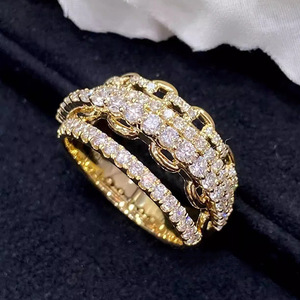 Anello Geometrico Scintillante per Donne, Elegante Gioiello da Dito alla Moda - Product Image 5