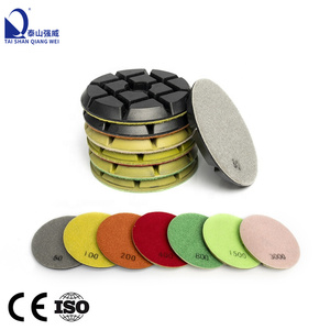 ไนลอนได้รับการสนับสนุนพื้นซีเมนต์รีไซเคิลใหม่100<span class=keywords><strong>ขัด</strong></span>พื้น Pad <span class=keywords><strong>ขัด</strong></span>2022 Mm 4นิ้วเพชรเรซิ่นบอนด์แผ่นขัดคอนกรีต - Product Image 1