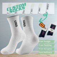 Chaussettes de sport personnalisées en coton blanc pour hommes et femmes, avec logo personnalisé, pour la course à pied et le cyclisme, design de qualité supérieure