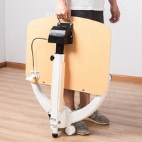 Soporte ergonómico de altura ajustable para oficina, elevador de escritorio neumático móvil, soporte de pie para ordenador portátil, carro rodante