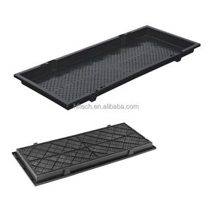 Heavy Duty Small PS Plastic <strong>Wheatgrass</strong> Plant <strong>Seed</strong> Sprouting Trays with Pc Sheet Cover for Hydroponics Nursery Fodder - Product Image 2