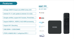 CE + <span class=keywords><strong>Google</strong></span> Certificado Más Barato Tv Box KM7 SE Android 12 2GB 32GB OTA OTT Smart Tv Box - Product Image 6