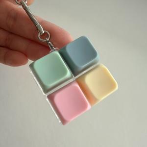 Porte-clés anti-stress à 4 boutons en plastique EVA, jouet de décompression portable pour adultes et adolescents, marque privée sous licence - Product Image 2