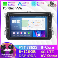 Autoradio Android 11 Lecteur DVD de voiture pour VW Golf Polo Passat b7 b6 SEAT leon Skoda Octavia 2 + 32G Car play Auto autoradio stéréo