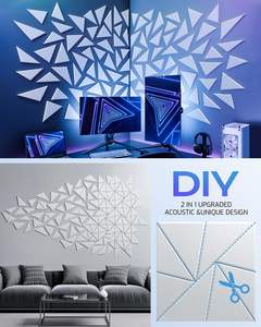 2025 Modern Design Zelfklevend Snijbaar Milieuvriendelijk Polyestervezel Akoestisch Paneel 90% Lawaai Ziekenhuis 3d Modelontwerp - Product Image 5