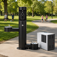 Distributeur d'eau froide extérieur en acier inoxydable 304/316, station de remplissage de bouteilles, fontaine à eau pour parcs, écoles et espaces publics