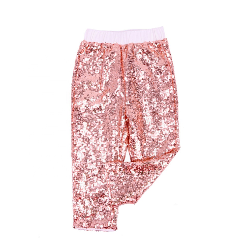 Праздничные брюки для девочек, новые цветные длинные брюки, детская эксклюзивная одежда, модные брюки с блестками для маленьких девочек, Осенние леггинсы для малышей
