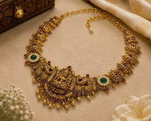 Collar de Oro de 24K, 15.77 Gramos, Joyería de Oro India Tradicional Hecha a Mano para Mujer, Joyería para Bodas y Eventos Nupciales - Product Image 2