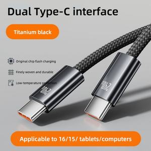 Cable de Carga Tipo C a Tipo C de 240W, 1M, 100W, 60W, Carga Rápida, Cable de Datos, Accesorios para Teléfono Móvil - Product Image 4