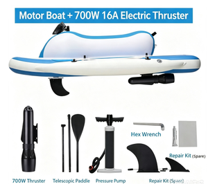 Perahu Jet Ski Tiup Listrik 2 Kursi PVC, Kapal Pesiar Air, Skuter Bawah Air untuk Hiburan Taman Air Komersial - Product Image 4