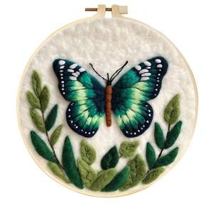 Beginner-Friendly Handmade Felting <b>Embroidery</b> <b>Kit</b> Kitchen Garden Scene DIY <b>Kits</b> for Home Decoration Cotton Fabric Foundation - Product Image 3