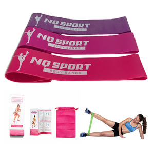 NQ SPORTS 定制多种颜色100%天然乳胶瑜伽弹力迷你独立包装阻力环带定制 - Product Image 1
