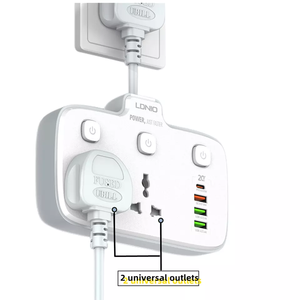 LDNIO sc2413 cổng USB EU/UK chúng tôi ổ cắm mở rộng dây điện đa cắm <span class=keywords><strong>Adapter</strong></span> tăng bảo vệ phổ Power Strip ổ cắm - Product Image 1