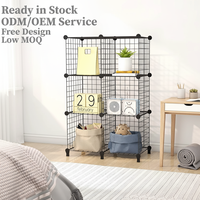 Étagère de rangement pliable en métal à quatre niveaux sans perçage, sur pied, en noir et blanc, pour le salon