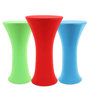 Dîner en plein air Nappe en Spandex rouge superposition carrée en plastique tricoté uni pour les banquets Utilisation d'hôtel Couvertures de table dans les bars - Product Image 1