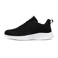 KOUDYEN Chaussures de sport pour hommes et femmes, baskets confortables à lacets pour la marche et le fitness, semelle extérieure en caoutchouc solide, Trail (Noir 43)