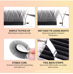 Cils YY faits à la main, greffés à la racine, ultra doux, à floraison automatique pour un effet courbé, beauté 6D, salon de beauté - Product Image 6