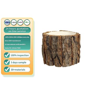 Bằng Gỗ Chậu Hoa Vỏ Cây Gỗ Chậu Hoa 4 Inch Vỏ Cây Bình Cây Gốc Cây Bình Bằng Gỗ <span class=keywords><strong>Planter</strong></span> Cho Ngoài Trời Trong Nhà Trang Trí Nội Thất - Product Image 1