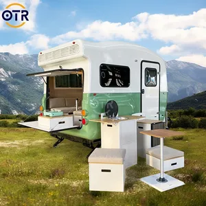 Retro Exterieur Design Off Road Atv Trailer Off Road Verwijderbare Caravan Voorwaarts Opvouwbare Twin Camper Trailer