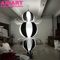 Ballons gonflables pour la décoration d'événements festifs, boule décorative gonflable avec éclairage LED pour suspension