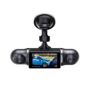 360 Degrees Panoramic Car DVR 3-Inch Screen 4 Channel FHD 1080P IPS Video Recorder 4 Split Screen Display Dash Cam Night Vision