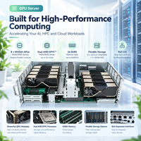 Server GPU Berkinerja Tinggi Langsung dari Pabrik Platform AMD SP5 8 GPU Server AI untuk Simulasi Pembelajaran Mendalam dan HPC