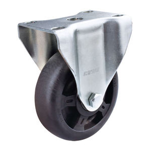 Roulettes industrielles en nylon noir 3/4/5 pouces pivotantes, roulement à billes en acier haute température 250°C, diamètre de roue OEM - Product Image 2