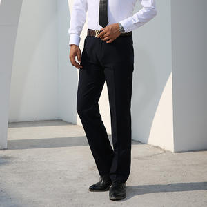 กางเกงสแล็คสีดำสำหรับผู้ชาย สไตล์ลำลองทางธุรกิจ ทรงเข้ารูป ยืดหยุ่นได้ - Product Image 2