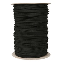 Corde en nylon tressé léger de 2mm en gros de Chine Cordon en polyamides polyvalent noir et blanc pour le camping et la randonnée