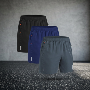 <b>Mens</b> Polyester Board Shorts Woven Drawstring Solid Color Breathable Casual Sport Swim <b>Trunks</b> Quick Dry Lightweight Wholesale - Product Image 2