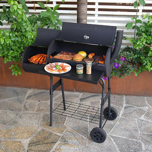 <span class=keywords><strong>Parrilla</strong></span> de barbacoa ahumadora de carbón multifunción negra resistente comercial al por mayor Barra de barbacoa de cocina al aire libre personalizable grande - Product Image 2
