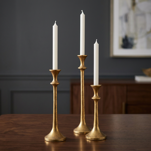 Antique <b>Brass</b> Taper Candle <b>Holder</b> Luxury Vintage Table Centerpiece for Home Interior Wedding Festival Hotel and Gift Collection - Product Image 3