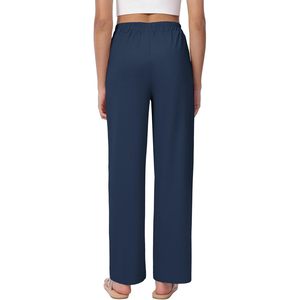 FOXA Womens Wide Leg Palazzo <b>Pants</b> High Waist Loose Fit With Pockets Breathable Crepe Fabric <b>Summer</b> Beach Business Casual - Product Image 2