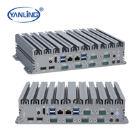 Ordinateur industriel embarqué multi-COM I5 RS232 RS485 sans ventilateur, boîtier mural audio avec système de contrôle d'automatisation, passerelle IoT