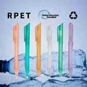 Bolígrafo Ecológico de RPET Reciclable, Transparente, Triangular, con Punta de Bola, para Publicidad y Promoción - Product Image 2