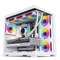 Boîtier PC Gaming OEM Ryzen 360 Tour Verticale ATX Complète en Verre Trempé pour Ordinateur de Bureau, Prise en Charge de l'Alimentation ATX Standard